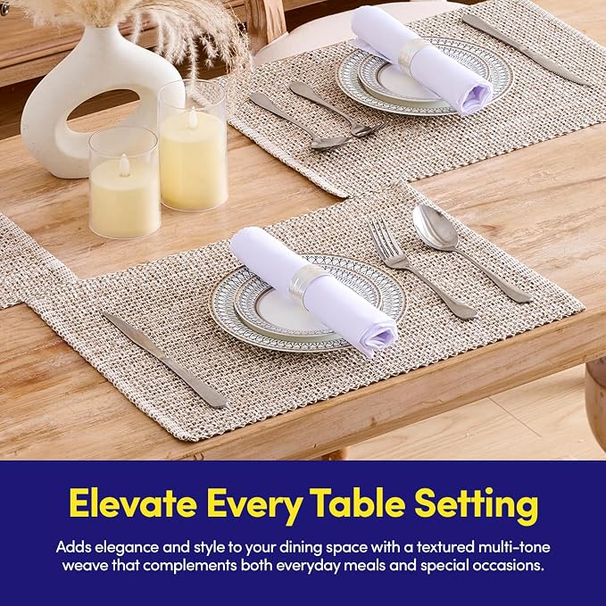 Sweet Home Collection 100% Cotton Placemats - Image 2