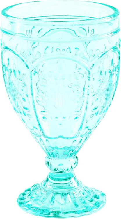 Fitz and Floyd Trestle Goblet Aqua Set of 4 - Image 3