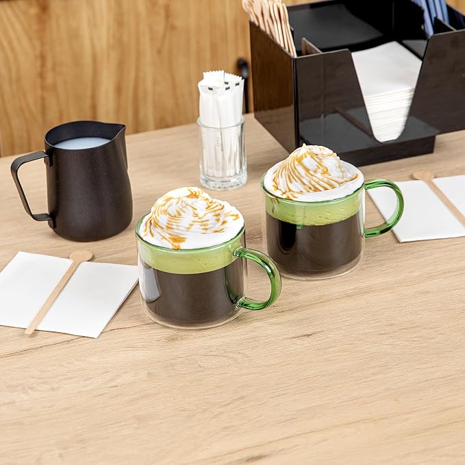 Restaurantware Coffee Cups 2 Pack of 11 oz Double Wall Glass Insulated Coffee - Image 8