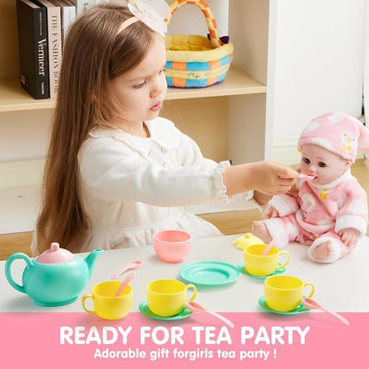 JOYIN 18PCS Pretend Tea Party Set Play Food Accessories BPA Free, Phthalates - Image 7
