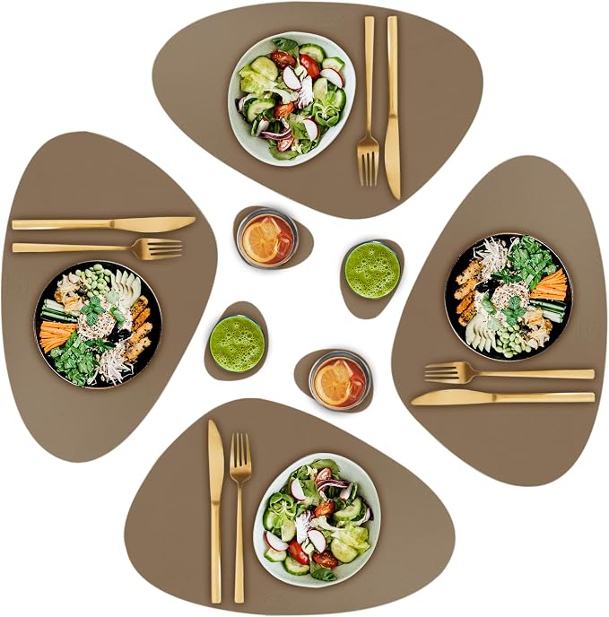Faux Leather Placemats and Coasters by CaSail