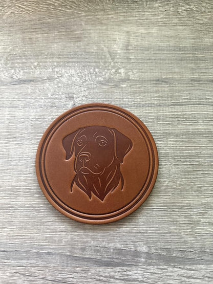 Dog Breed Leather Coasters – Premium Full Grain Table Protectors - Image 6