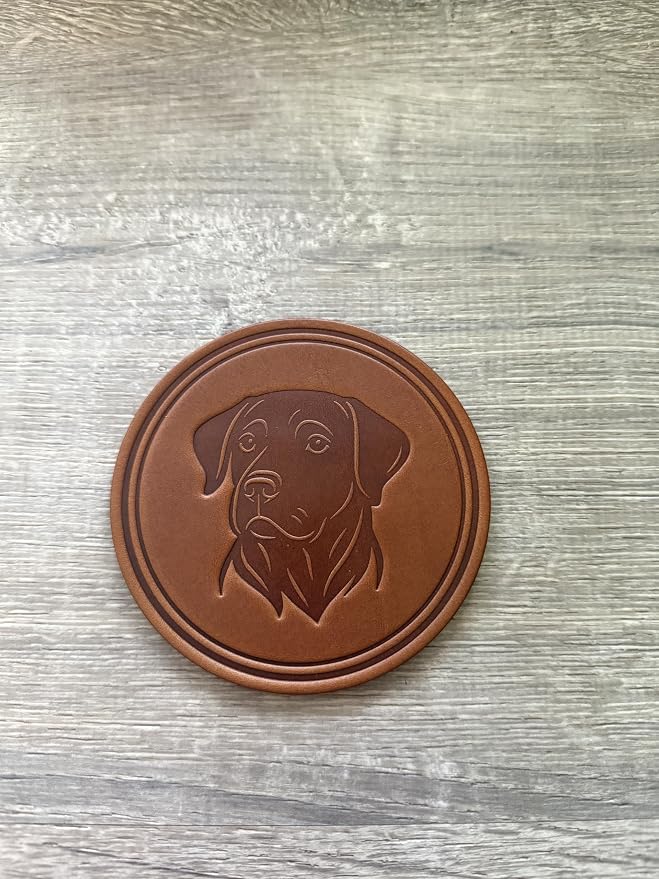 Dog Breed Leather Coasters – Premium Full Grain Table Protectors - Image 4