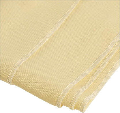 LA Linen Polyester Poplin Washable Rectangular Tablecloth, Stain and Wrinkle Resistant Table Cover 90x132, Fabric Table Cloth for Dinning, Kitchen, Party, Holiday 90 by 132-Inch, Yellow Light