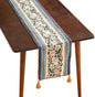 Designer Vintage Linen Long Table Runner, Floral Pattern, Dining Table by Isaennehomedecoration