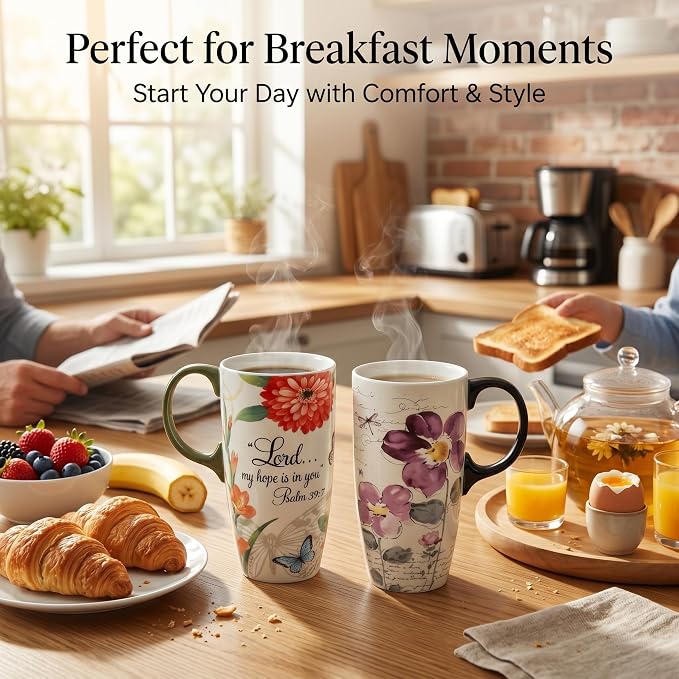Topadorn 2 Pack Ceramic Travel Mugs - Image 3