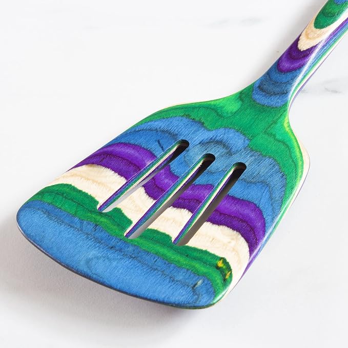Totally Bamboo Baltique Mumbai Collection 12-1/2" Wooden Slotted Spatula - Image 3