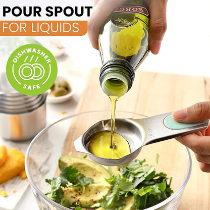 Spring Chef Magnetic Stainless Steel Measuring Cups Set of 7, Desert Sunset | - Image 6