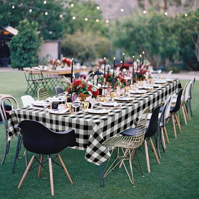 Buffalo Plaid Tablecloth 2 Pack, 60 x 102 inch, Stain and Wrinkle Resistant - Image 2