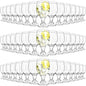 Patelai Set of 48 Water Goblet, 13.5 oz Clear Drinking Glasses Bulk Dishwasher by Patelai