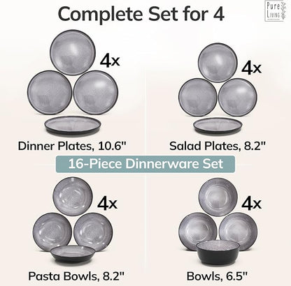 16 Piece Stoneware Dinnerware Set - Image 6