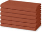 Blue Needles Solid Cloth Napkins Set of 6 Rust 100% Cotton Dinner Napkins 18x18 inches - Soft, Reusable, Absorbent & Washable Linen, Ideal for Christmas Events, Parties & Everyday Use