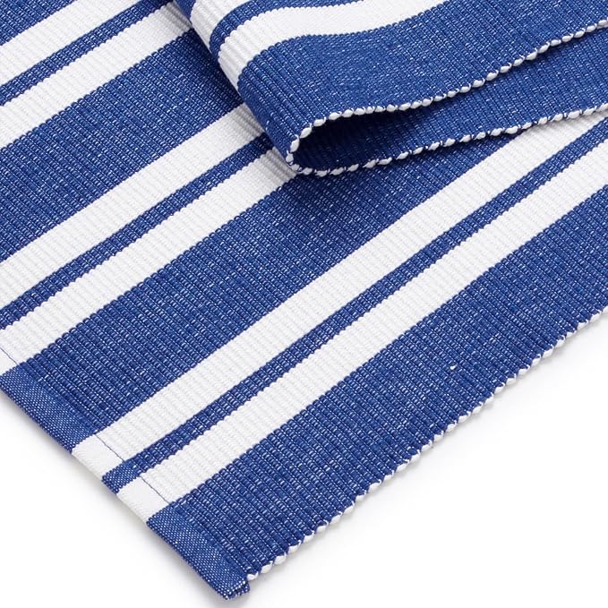Encasa XO Dining Table Runner 13"x59" | Yarn Dyed Fine Ribbed Cotton | Franca - Image 5