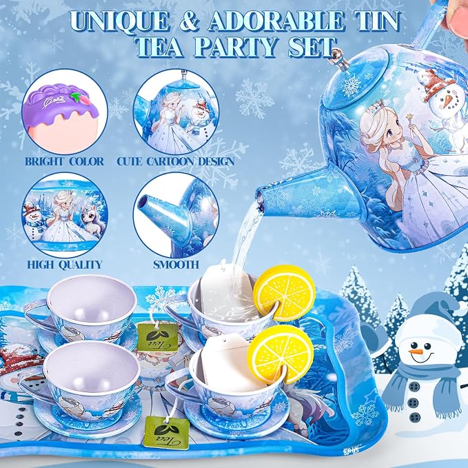 Hohosunlar Kids Tea Party Set for Little Girls Toddlers 3 4 5 6 7 8 | Princess - Image 5