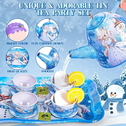Hohosunlar Kids Tea Party Set for Little Girls Toddlers 3 4 5 6 7 8 | Princess - Image 5