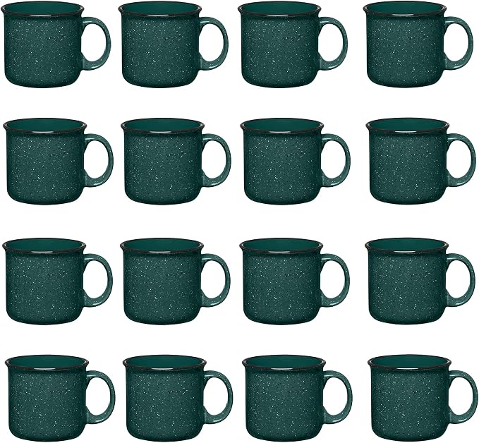 Set of 16 Ceramic Campfire Mugs – 15 Oz, Camping – Customizable by GiftsbyDesign