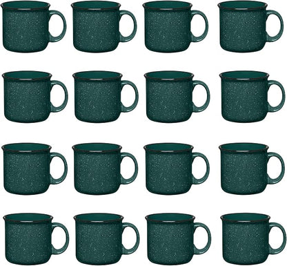 Set of 16 Ceramic Campfire Mugs – 15 Oz, Camping – Customizable by GiftsbyDesign