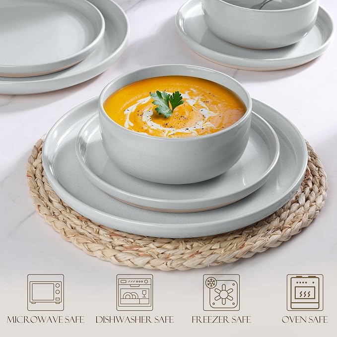 LIANYU Ceramic Dinnerware Dish Sets, Plates and Bowls Sets - Image 5