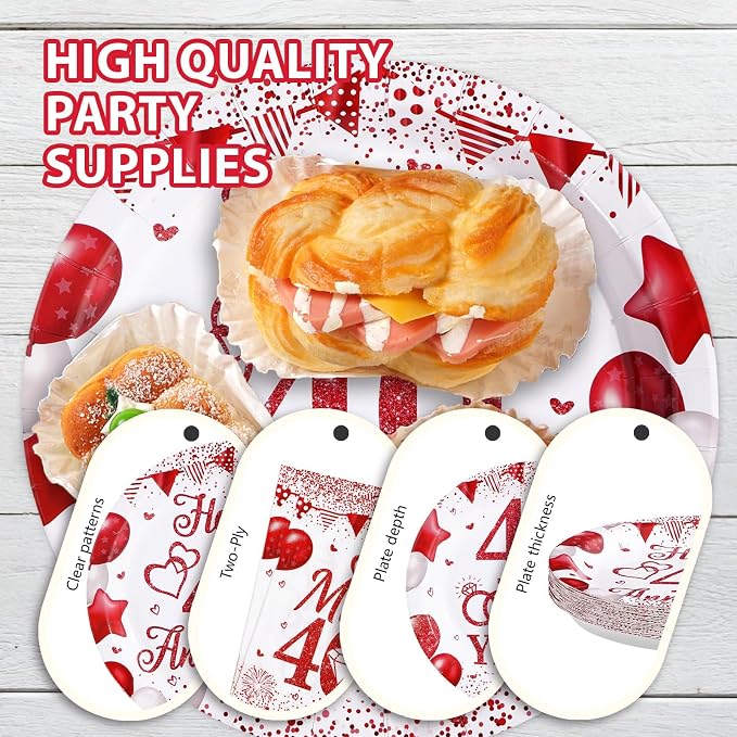 96Pcs 40th Wedding Anniversary Party Decorations - Image 6