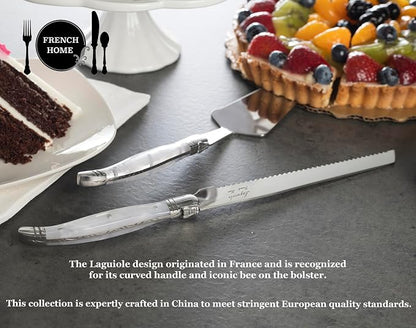 Laguiole Connoisseur Tortoise Shell Salad Servers Set - Image 6