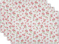 Pink Place Mats - Rose Placemats Set of 4 Floral Flower Table Mats 12x18 for Party Kitchen Dining