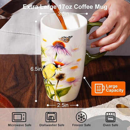 Topadorn Goldfinch Bird Coffee Mug - Image 2