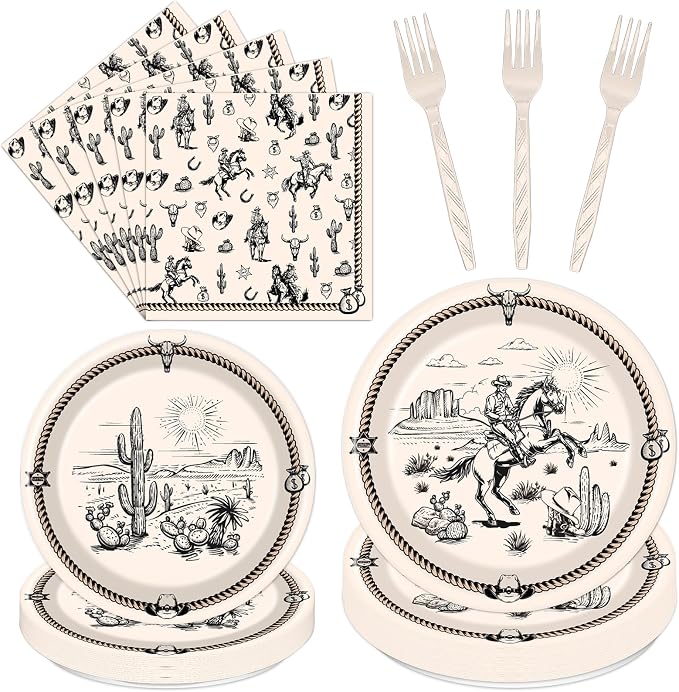 Rakuto Western Party Tableware Decorations by Rakuto
