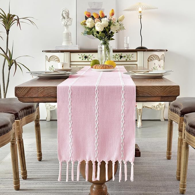 Wracra Rustic Linen Table Runner - Image 6