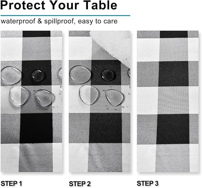 Checkered Tablecloth Rectangle, 52 x 70 Inch - Image 3