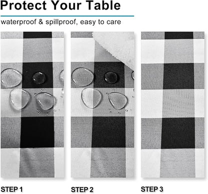 Buffalo Plaid Tablecloth 2 Pack, 60 x 102 inch, Stain and Wrinkle Resistant - Image 4