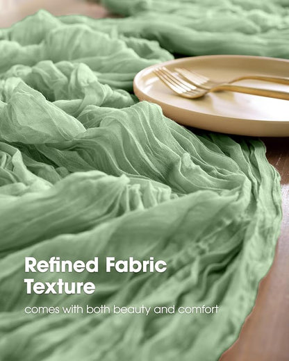 Pureegg 2-Pack Cheesecloth Table Runner, Baby Shower, Wedding and Farmhouse - Image 3