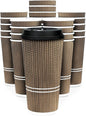 To Go Coffee Cups With Lids - 22 oz Disposable Coffee Cup With Lid. Large Togo by Glowcoast