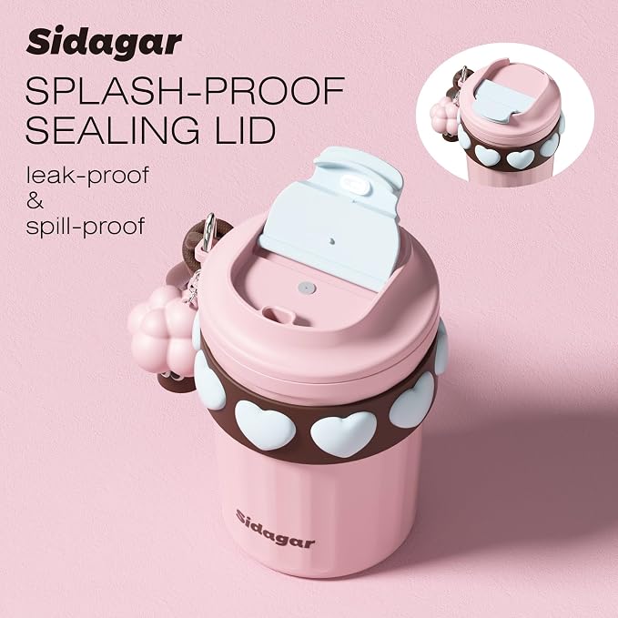 SDGA+ 12 oz Travel Coffee Mug Spill Proof Leak Proof, Stainless Steel Thermal - Image 3