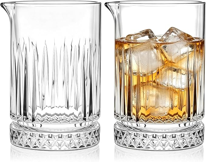 2pcs Cocktail Mixing Glass Bartender | 24oz Crystal Bar Stirring Glass | Old by Unknown