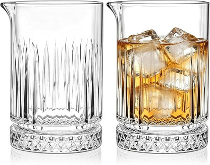 2pcs Cocktail Mixing Glass Bartender | 24oz Crystal Bar Stirring Glass | Old by Unknown