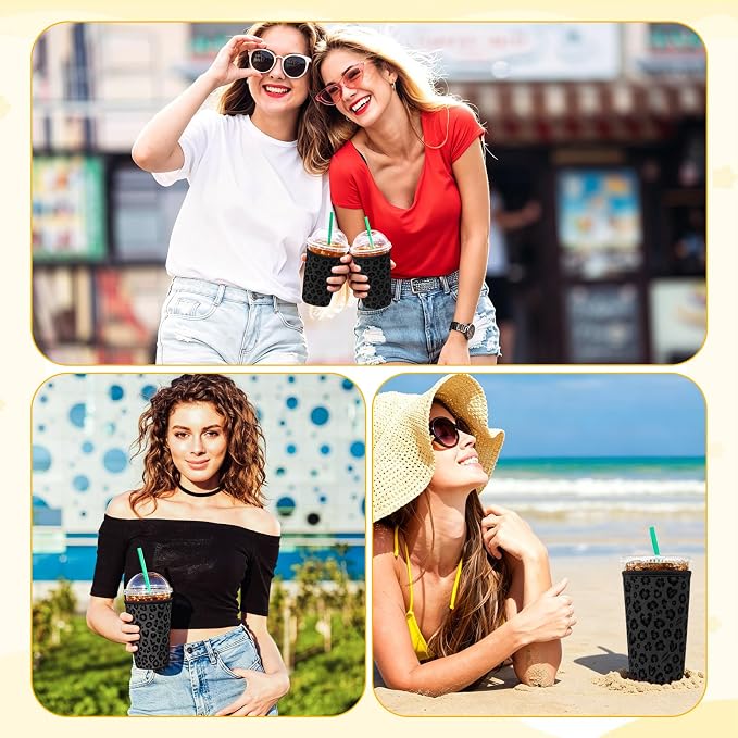 3 Pack Reusable Iced Coffee and Cold Soda Insulated Neoprene Cup Sleeve | Funny - Image 6