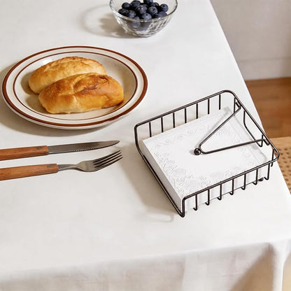 Napkin Holder for Table with Weighted Arm, Dinner Metal Flat Napkin Holders for - Image 2
