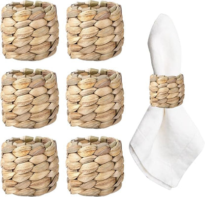 APTWOW Farmhouse Napkin Rings, Hand-Woven Napkin Rings by APTWOW