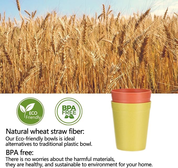Homestockplus 12Oz Wheat Straw Cups, and Outdoor Use - Image 2