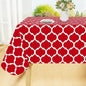 Smiry Rectangle Table Cloth, Waterproof Vinyl Tablecloth with Flannel Backing for Rectangle Tables, Wipeable Spillproof Plastic Tablecloths for Dining, Camping, Indoor and Outdoor (52"x70", Red)