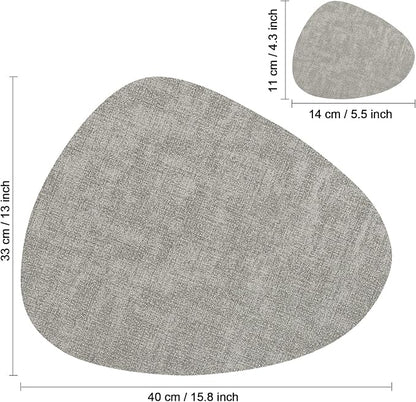 Faux Leather Placemats Set of 4, Dual Sided - Image 9