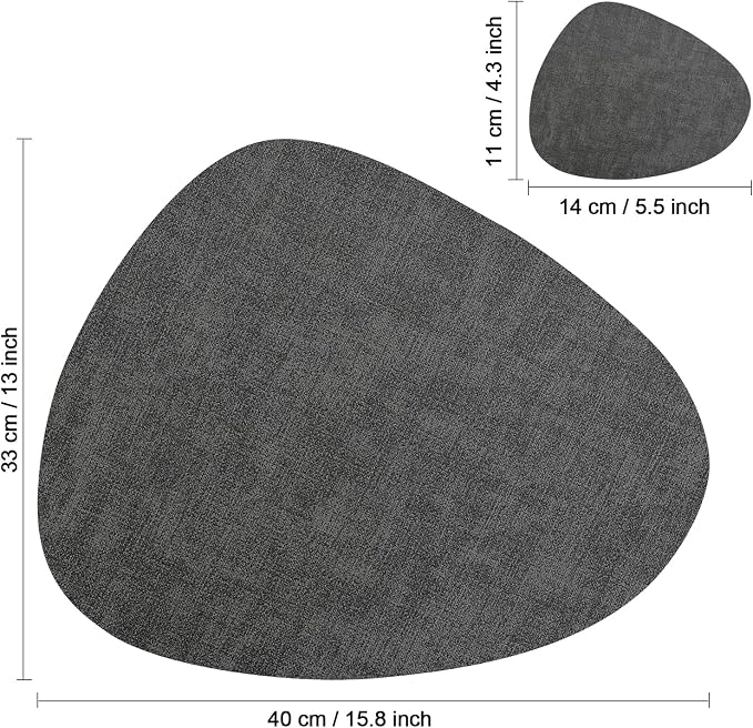 Faux Leather Placemats Set of 6, Dual Sided - Image 9