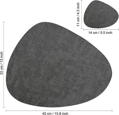 Faux Leather Placemats Set of 6, Dual Sided - Image 9