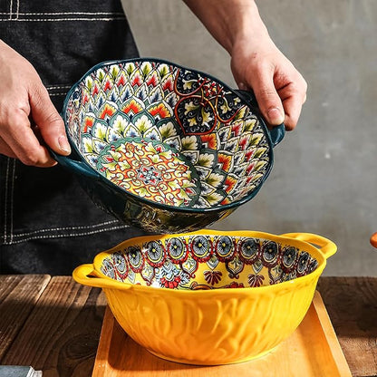XKXKKE 5 Pack Boho Ceramic Serving Bowls - Image 5