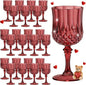 7OZ Plastic Wine Glasses, Reusable Vintage Goblets Unbreakable Drinking Glasses by Unknown