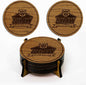 LazerEdge Shaw Bears Wooden Coaster Set - Cherry Wood - Officially Licensed Product - 4-Pack
