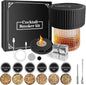 Electric Whiskey Smoker Kit–Rechargeable Cocktail Smoker Kit with Built-in Lighter, 6 Wood Chip Flavors–Old Fashioned Smoker Kit, Bourbon Smoker Kit–Gifts for Men, Dad, Husband, Home Bar Accessories