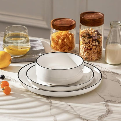 MALACASA 24 OZ Ceramic Bowls Set of 6, Soup Cereal Bowls, Dishwasher Safe - Image 8