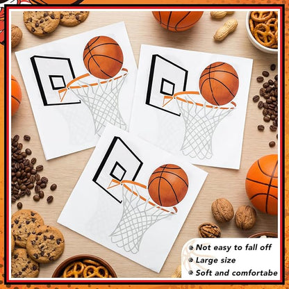 50 Pcs Basketball Plates and Napkins, Basketball Birthday Party Decorations | - Image 5