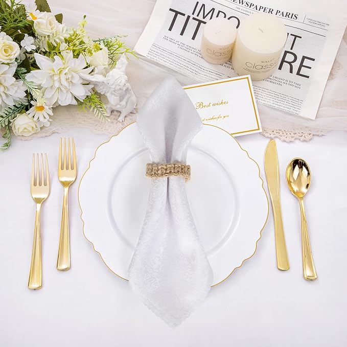 Meplait Napkin Rings Set of 6, Boho Napkins Holders Ring - Image 4